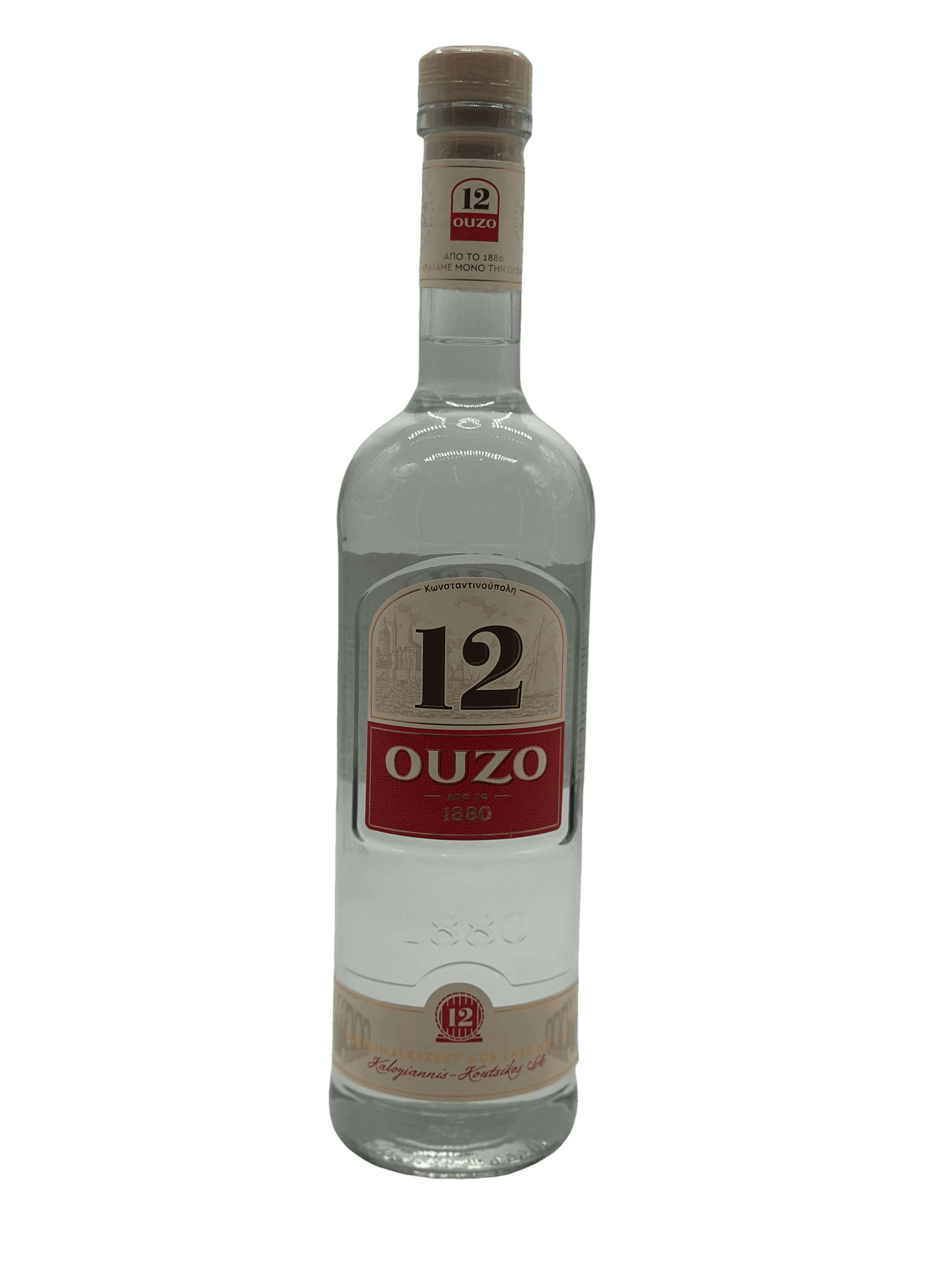 12 Ouzo 1880 0.7l Glas