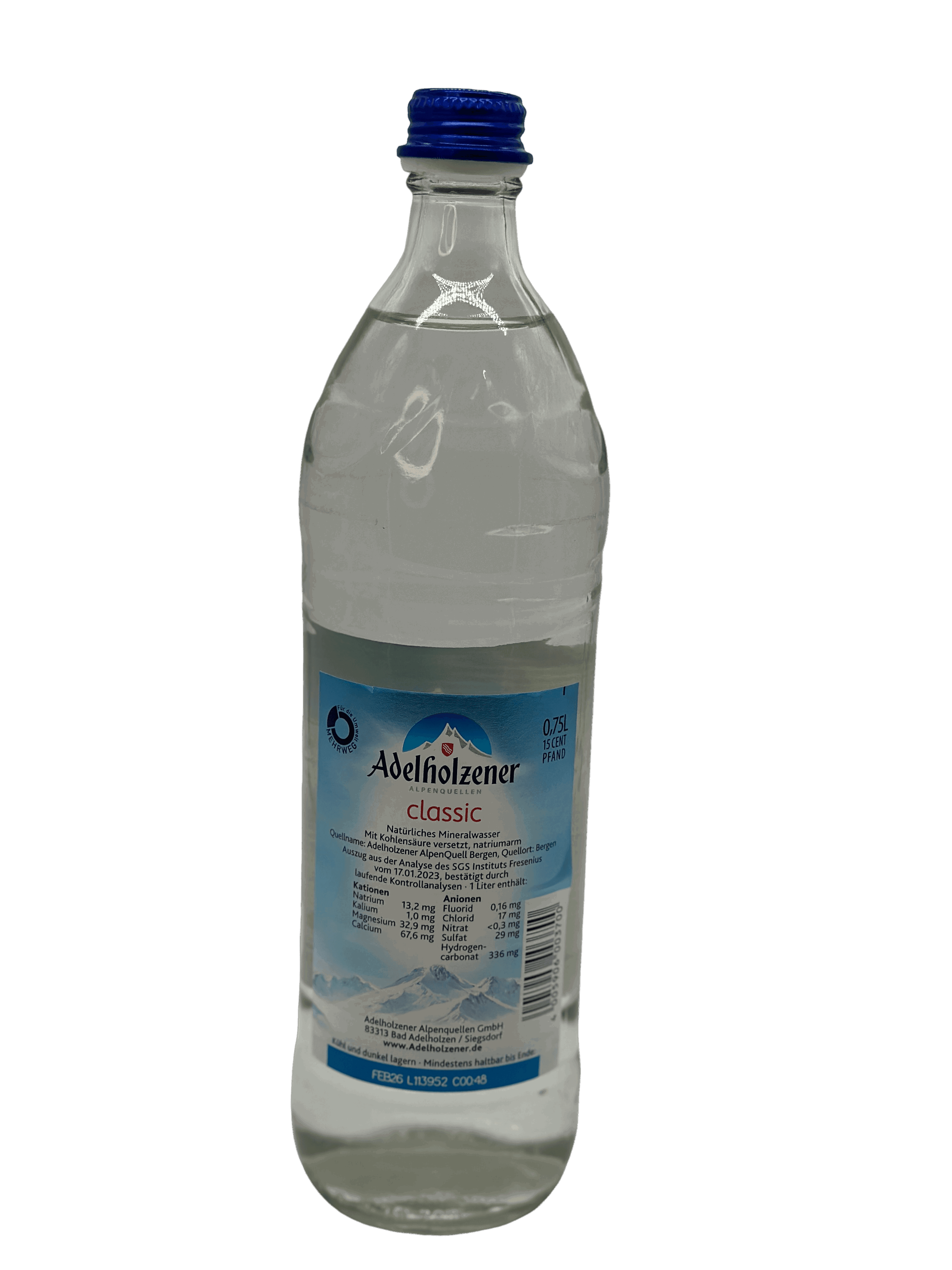 Adelholzener Mineralwasser Classic 12 x 0.75l Glas