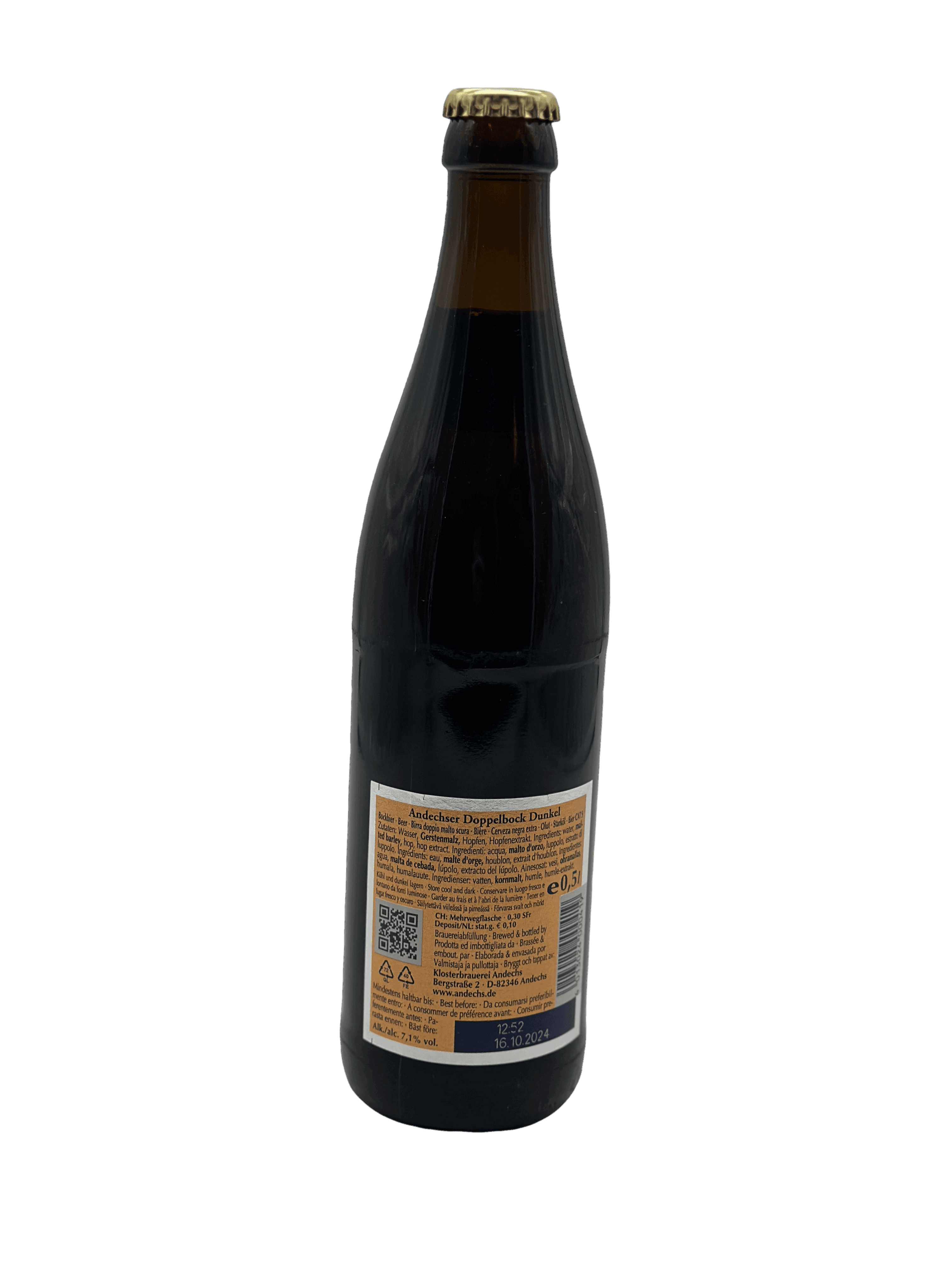 Andechser Doppelbock Dunkel 20 x 0.5l Glas