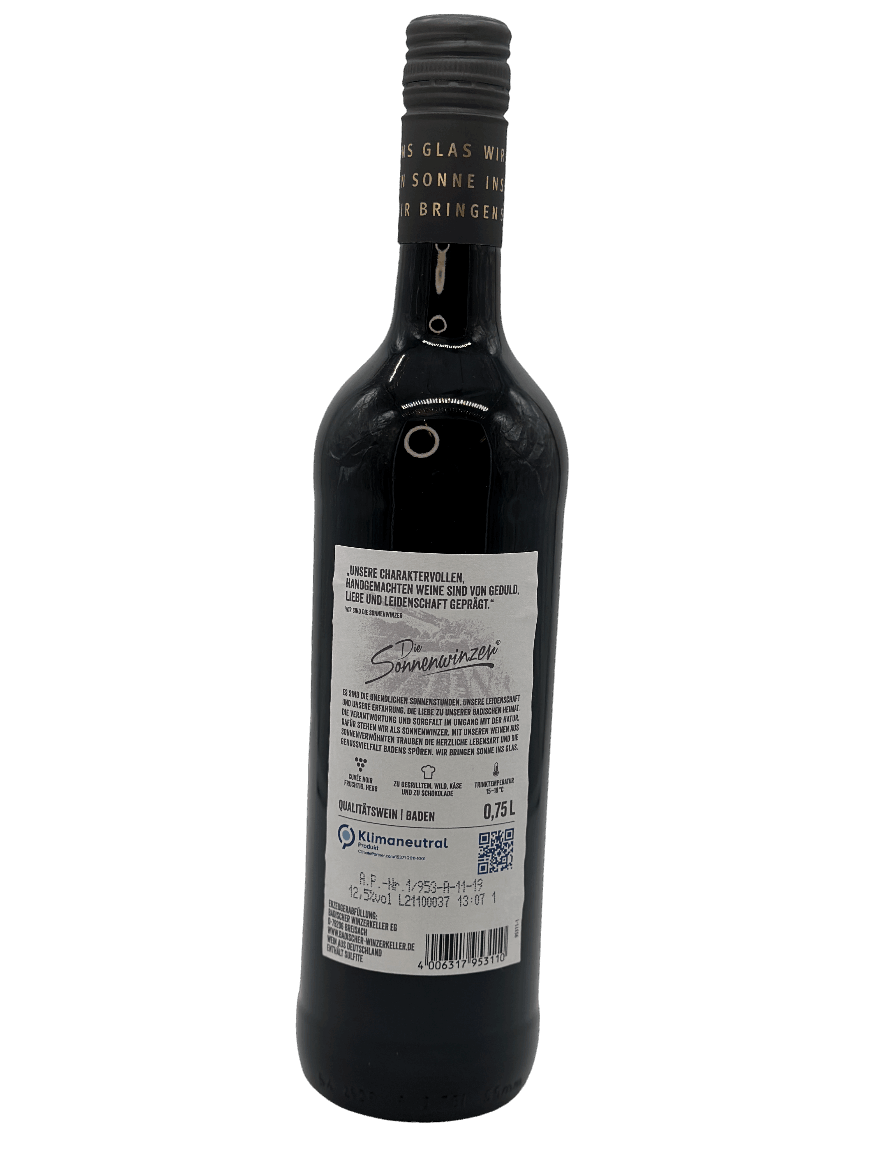 Baden Blanc De Noir Die Sonnenwinzer 0.75l Glas