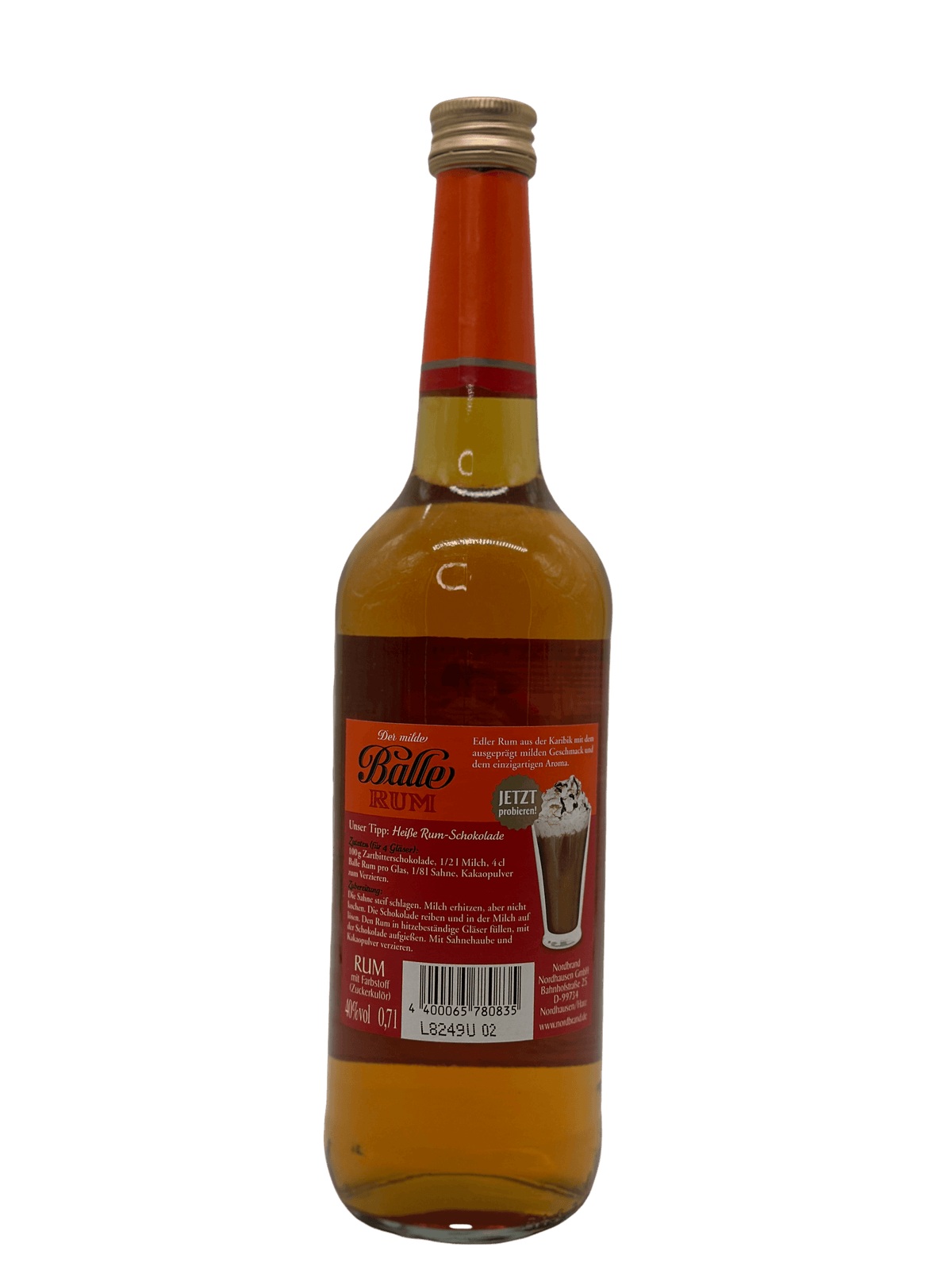 Christian Balle Balle Rum 0.7l Glas