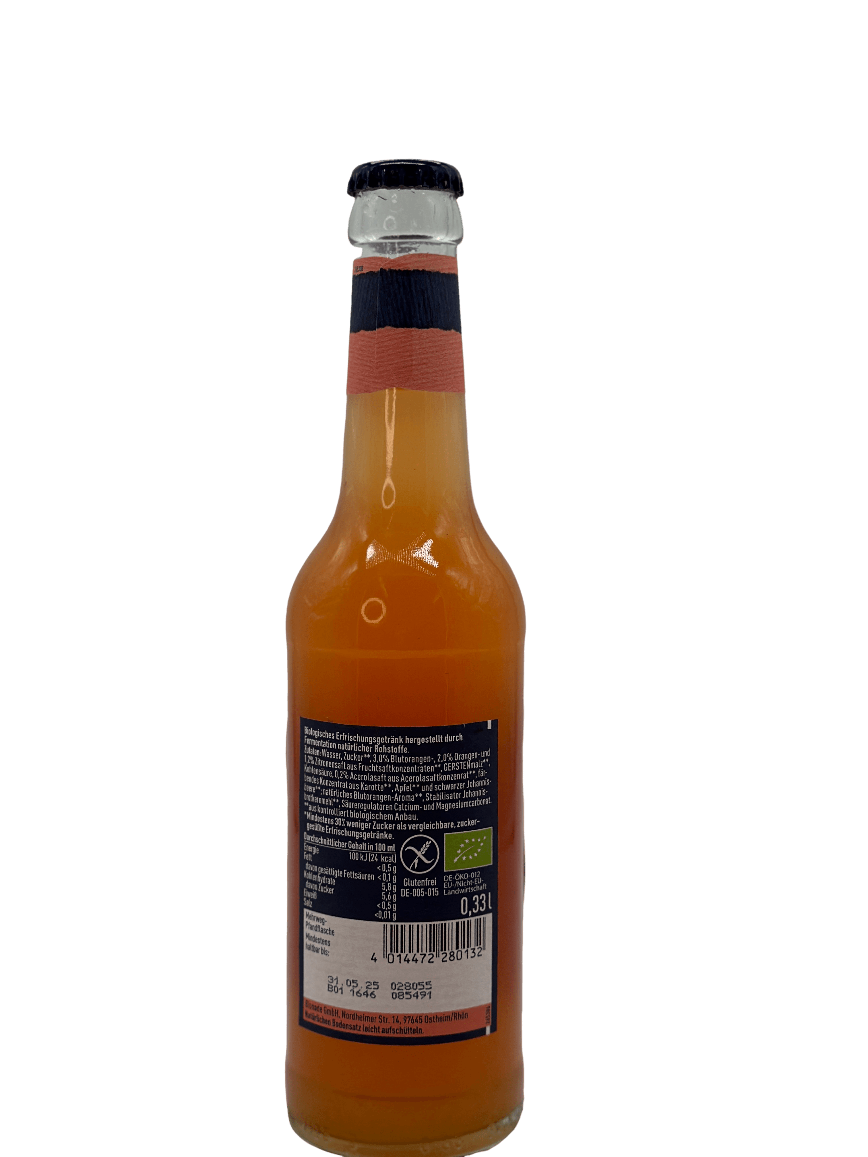 Bionade Naturtrübe Blutorange 12 x 0.33l Glas