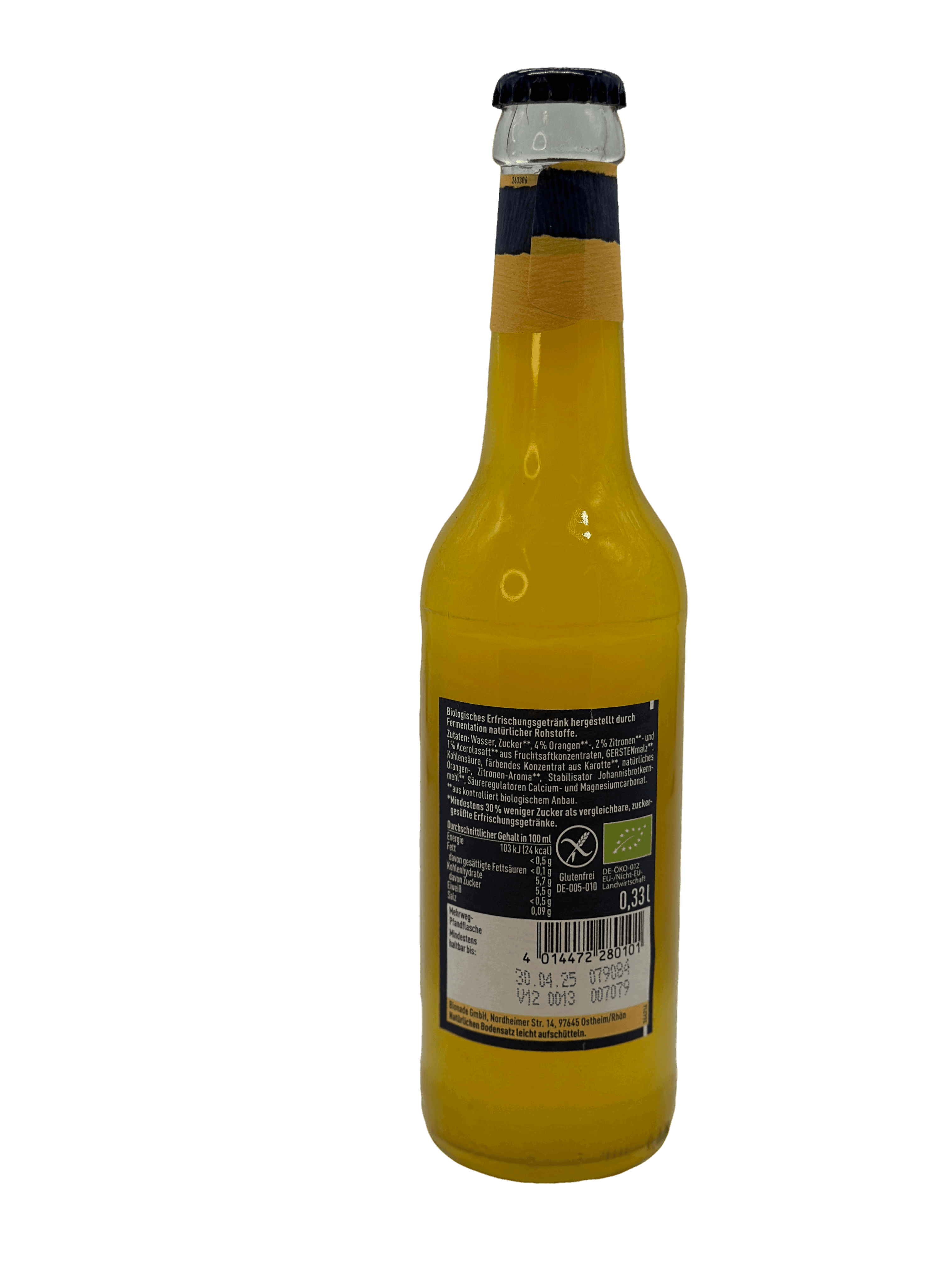 Bionade Naturtrübe Orange 12 x 0.33l Glas