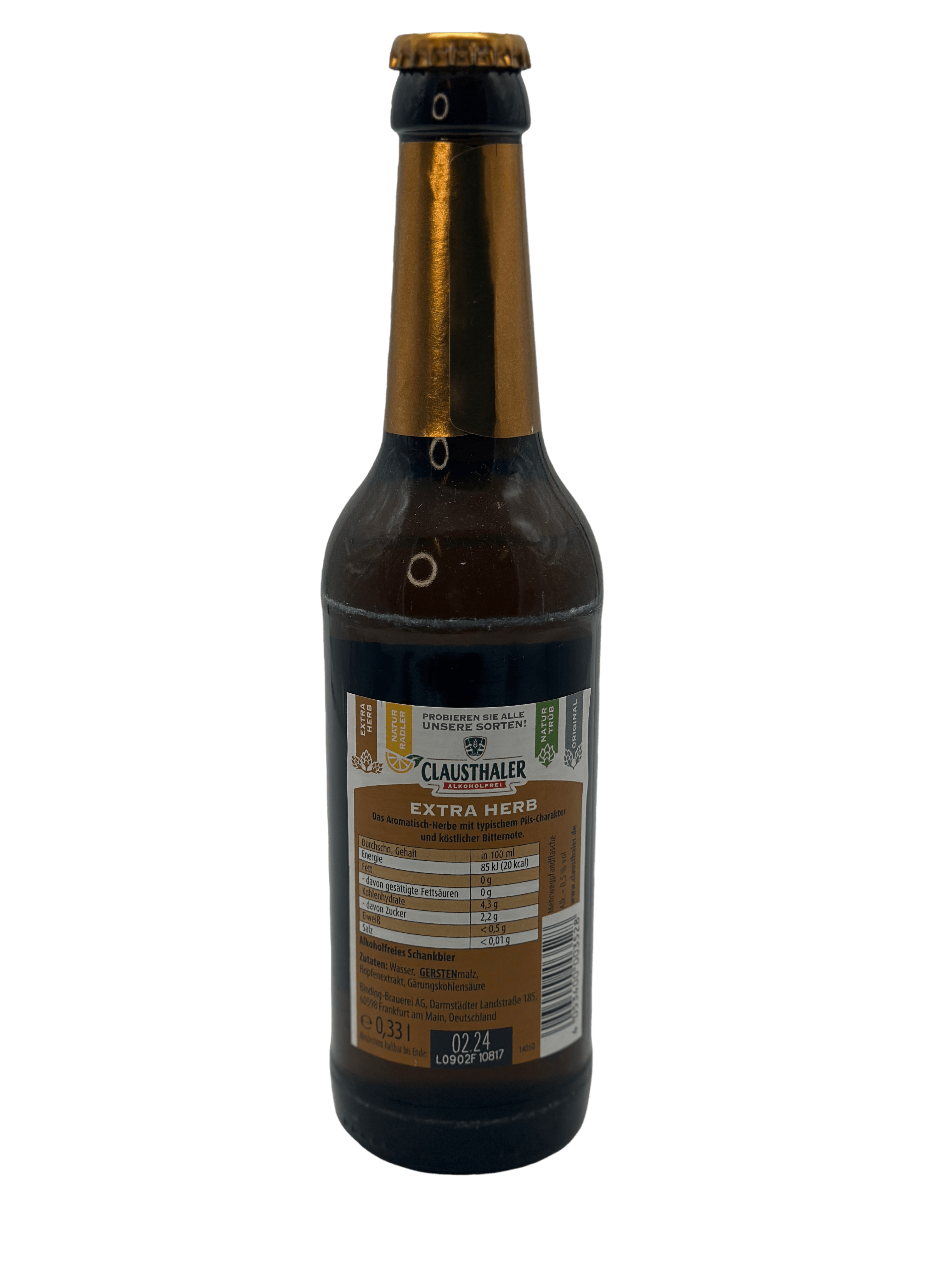 Clausthaler Alkoholfrei 24 x 0.33l Glas