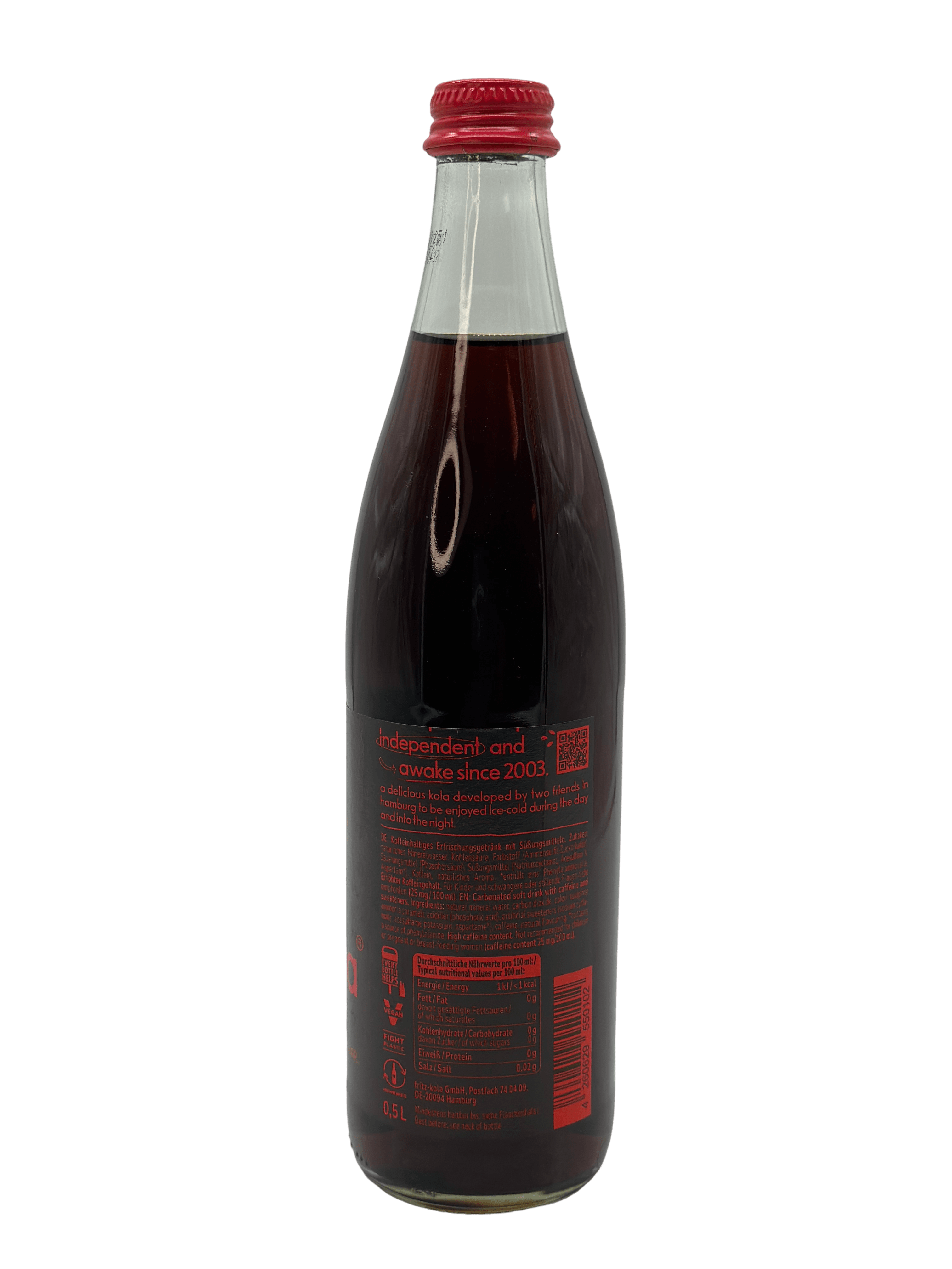 fritz-kola Super Zero 10 x 0.5l Glas