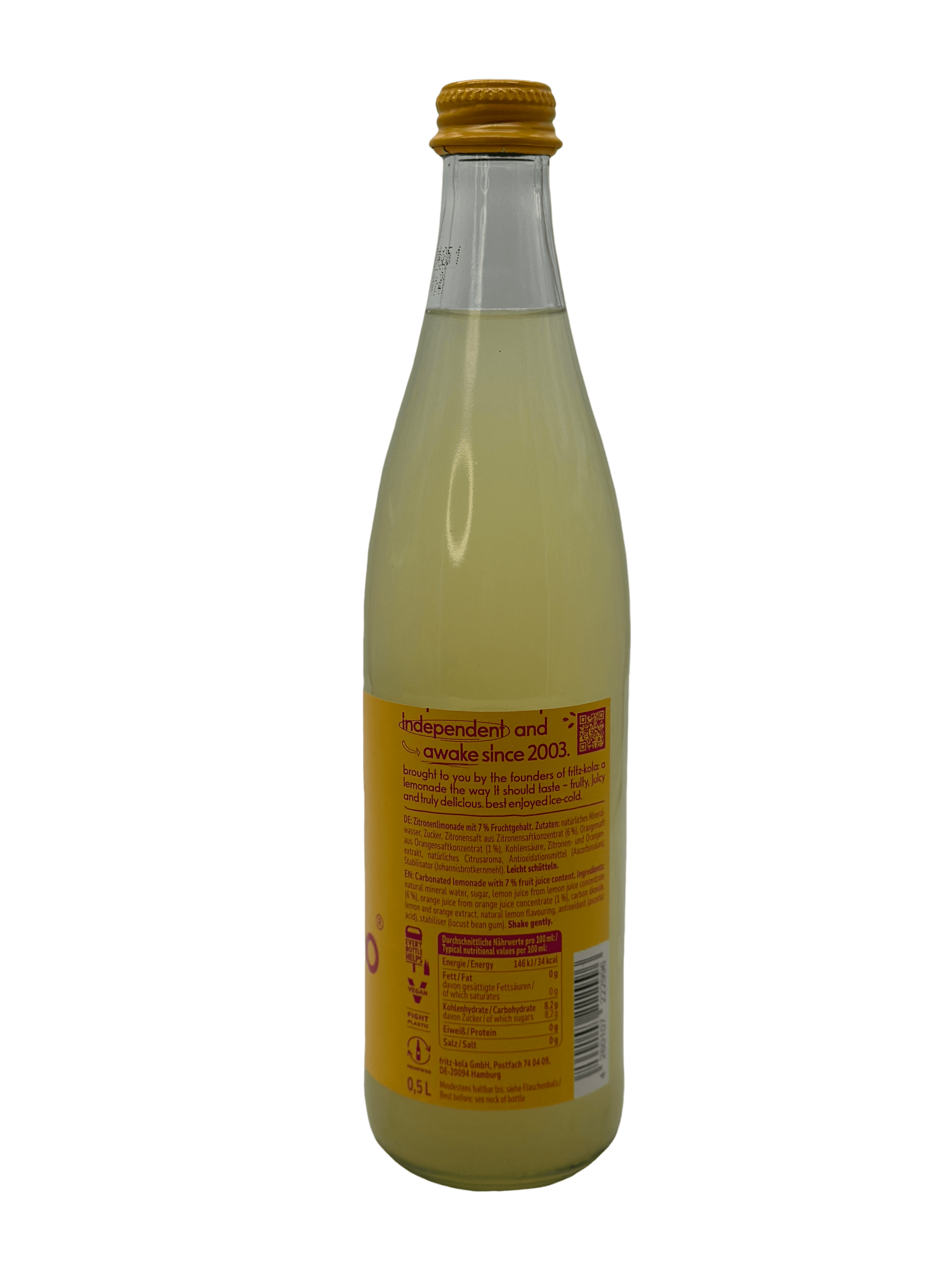 fritz-kola Zitrone 10 x 0.5l Glas