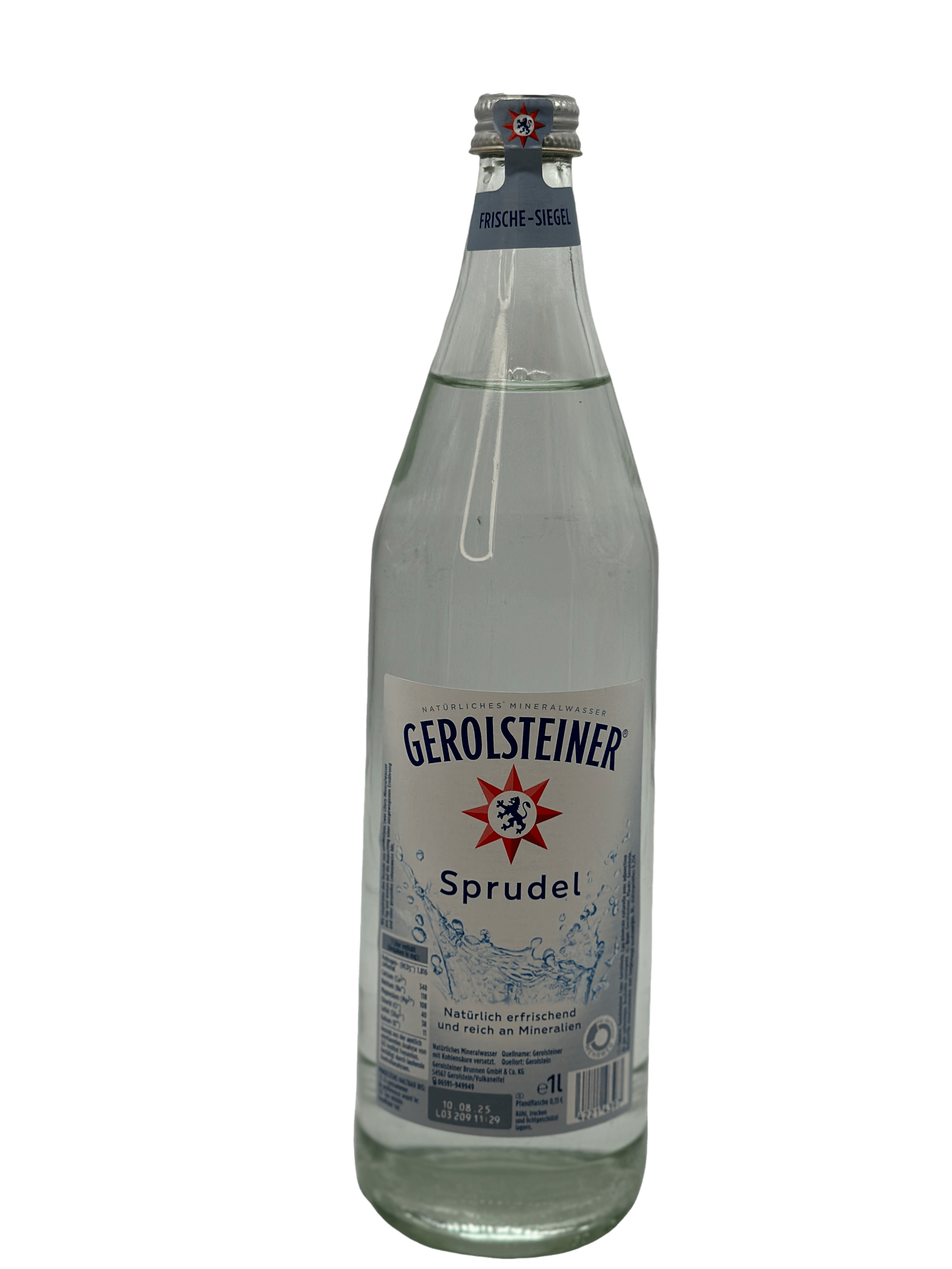 Gerolsteiner Mineralwasser Sprudel 6 x 1l Glas