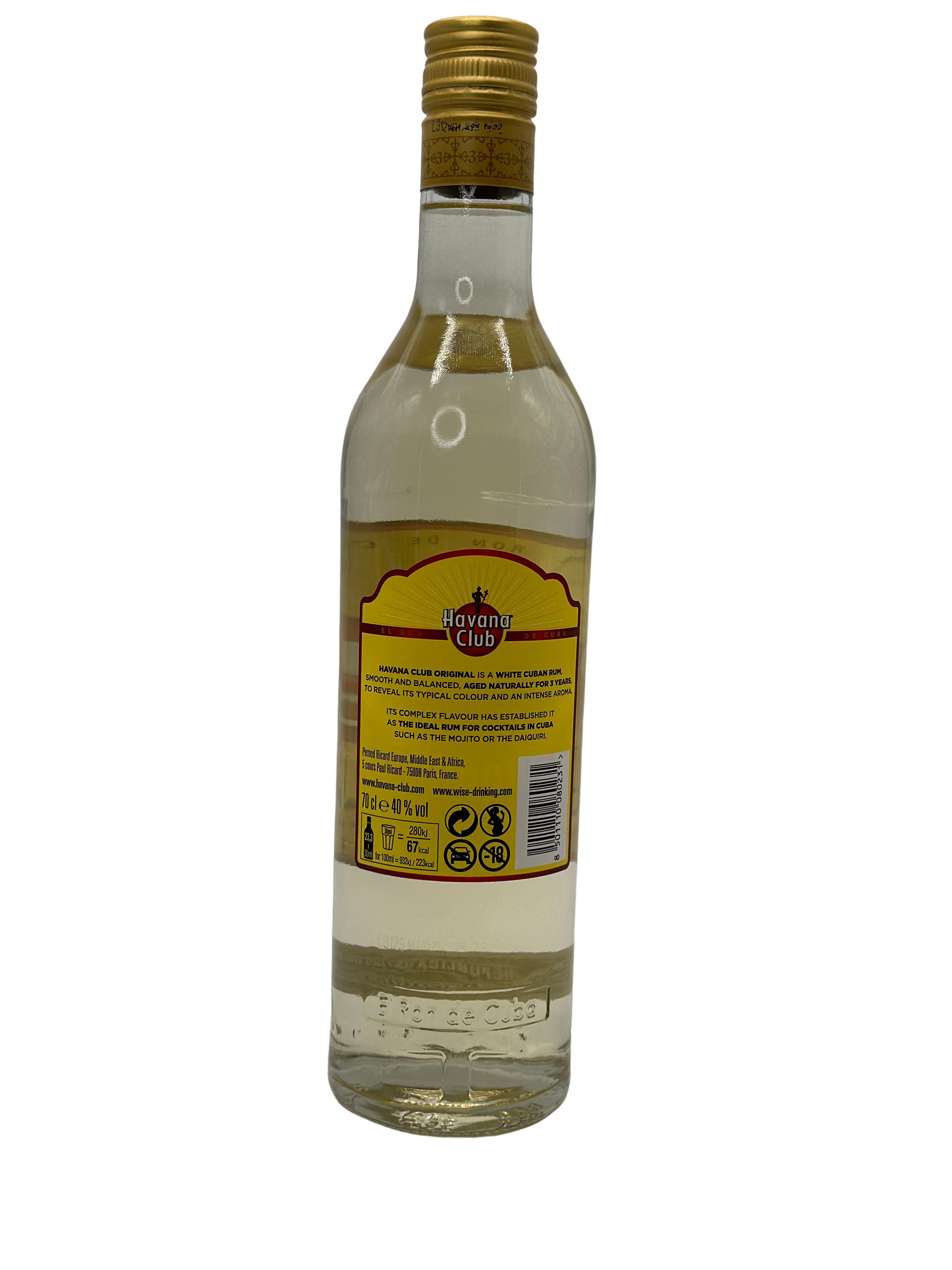 Havana Club Original Añejo 3 Años 0.7l Glas