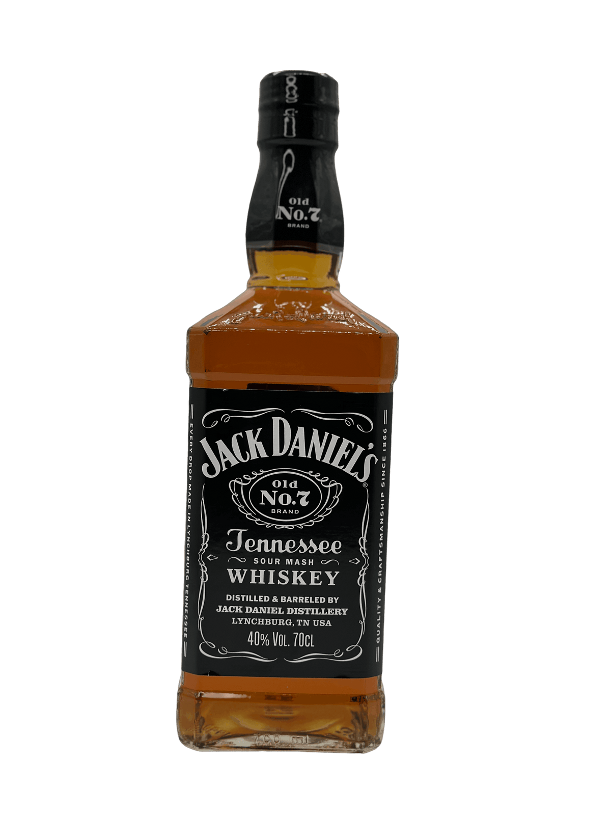 Jack Daniel's Tennessee Sour Mash Whiskey 0.7l Glas