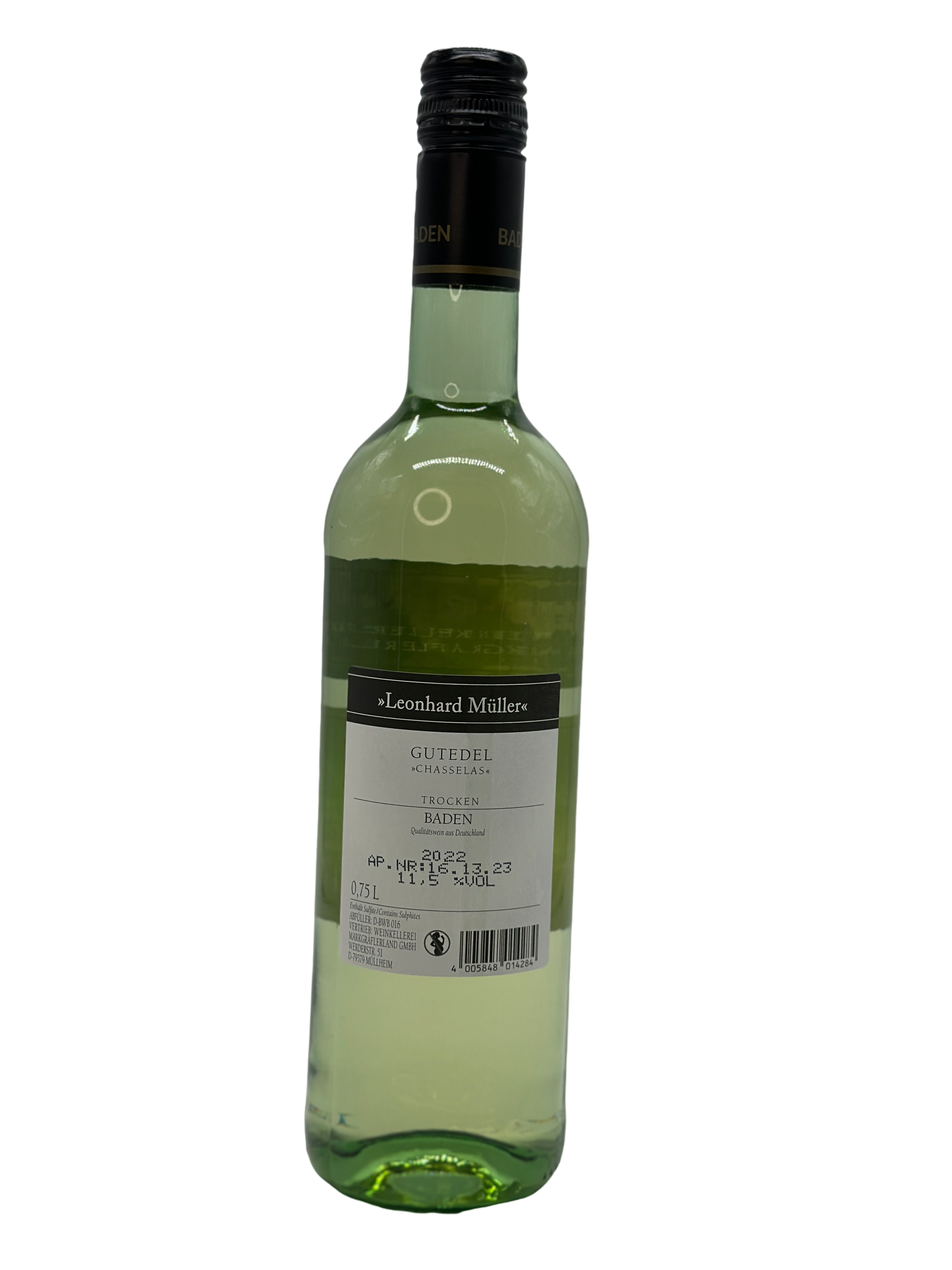 Leonhard Müller Baden Gutedel 0.75l Glas