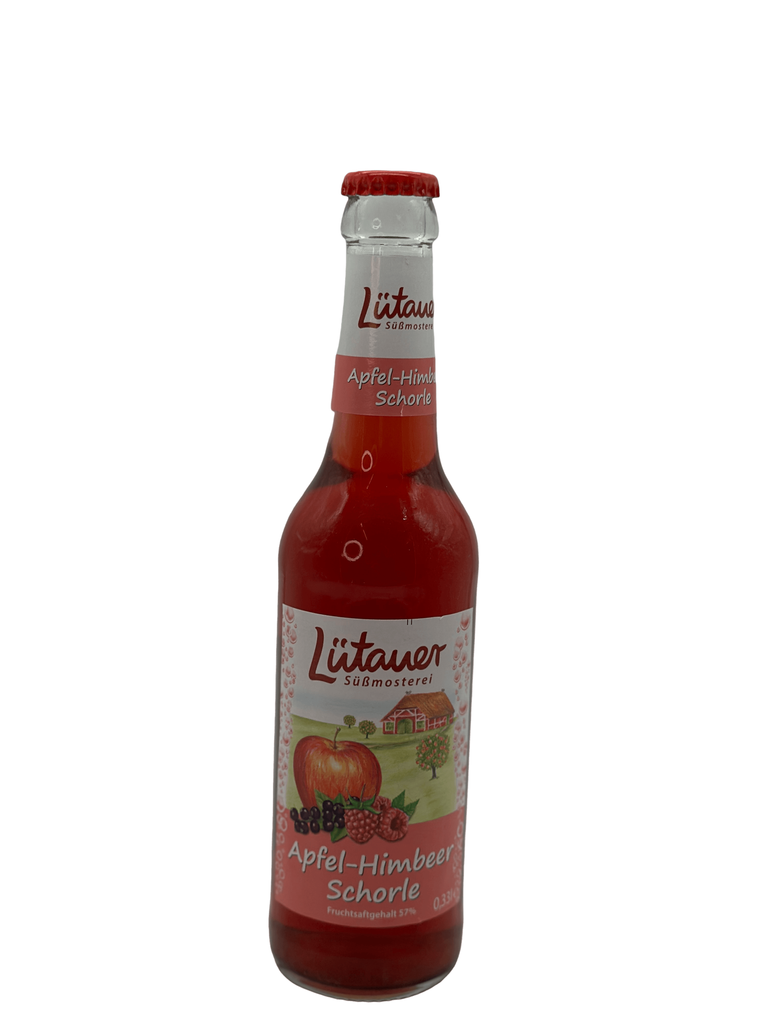 Lütauer Apfel-Himbeer Schorle 24 x 0.33l Glas