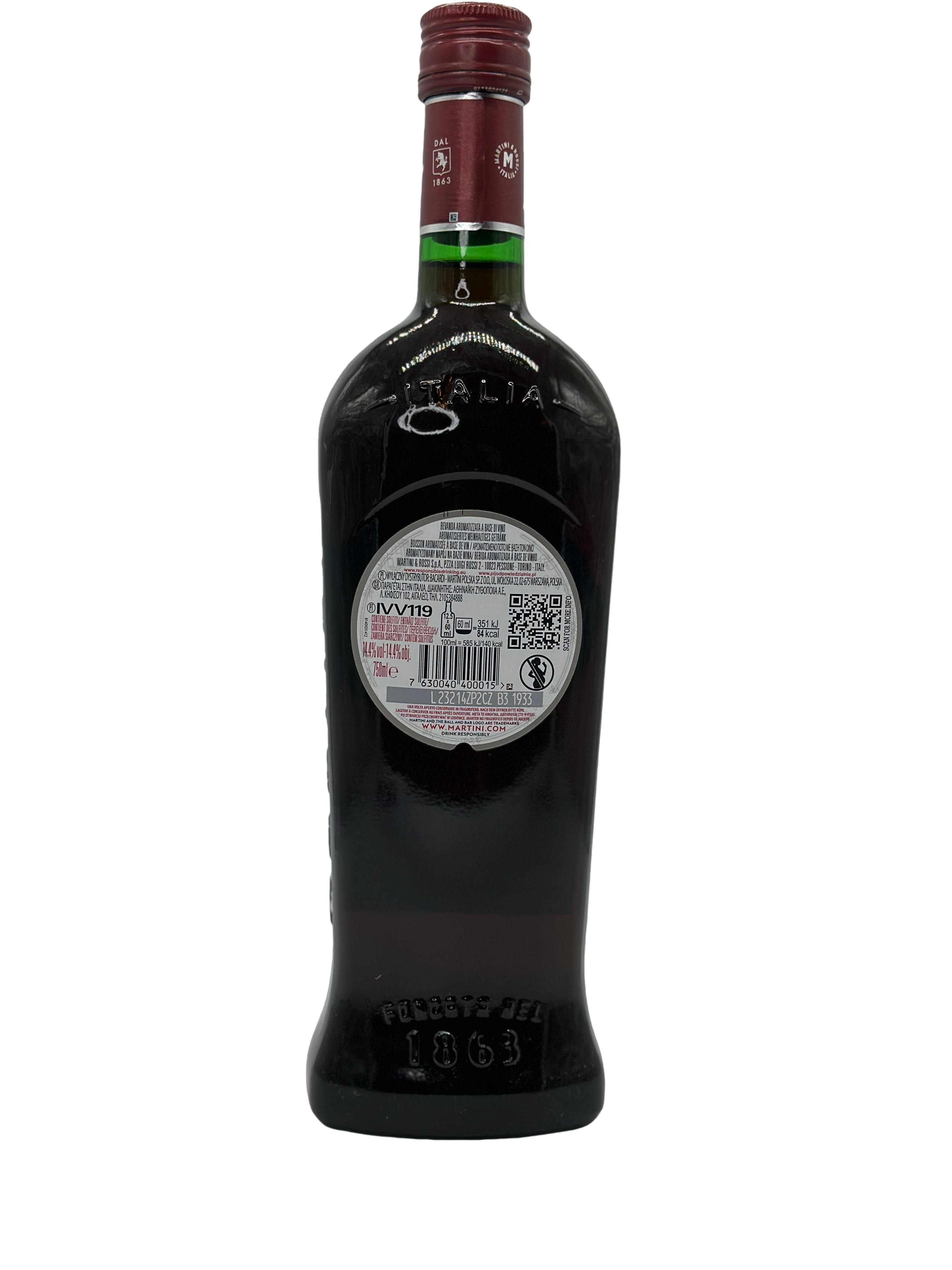 Martini Rosso 0.75l Glas