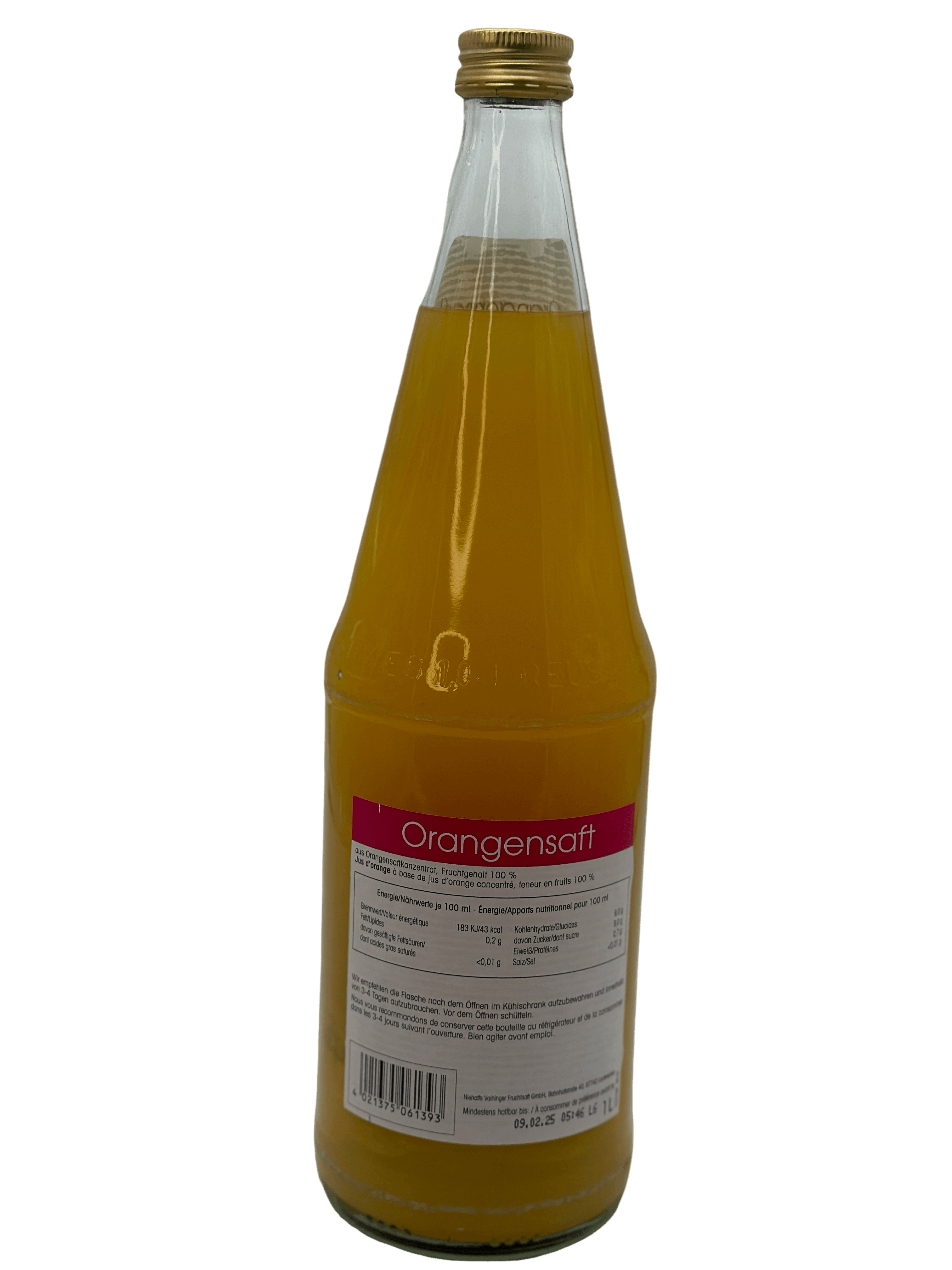 mervita Orangensaft 6 x 1l Glas