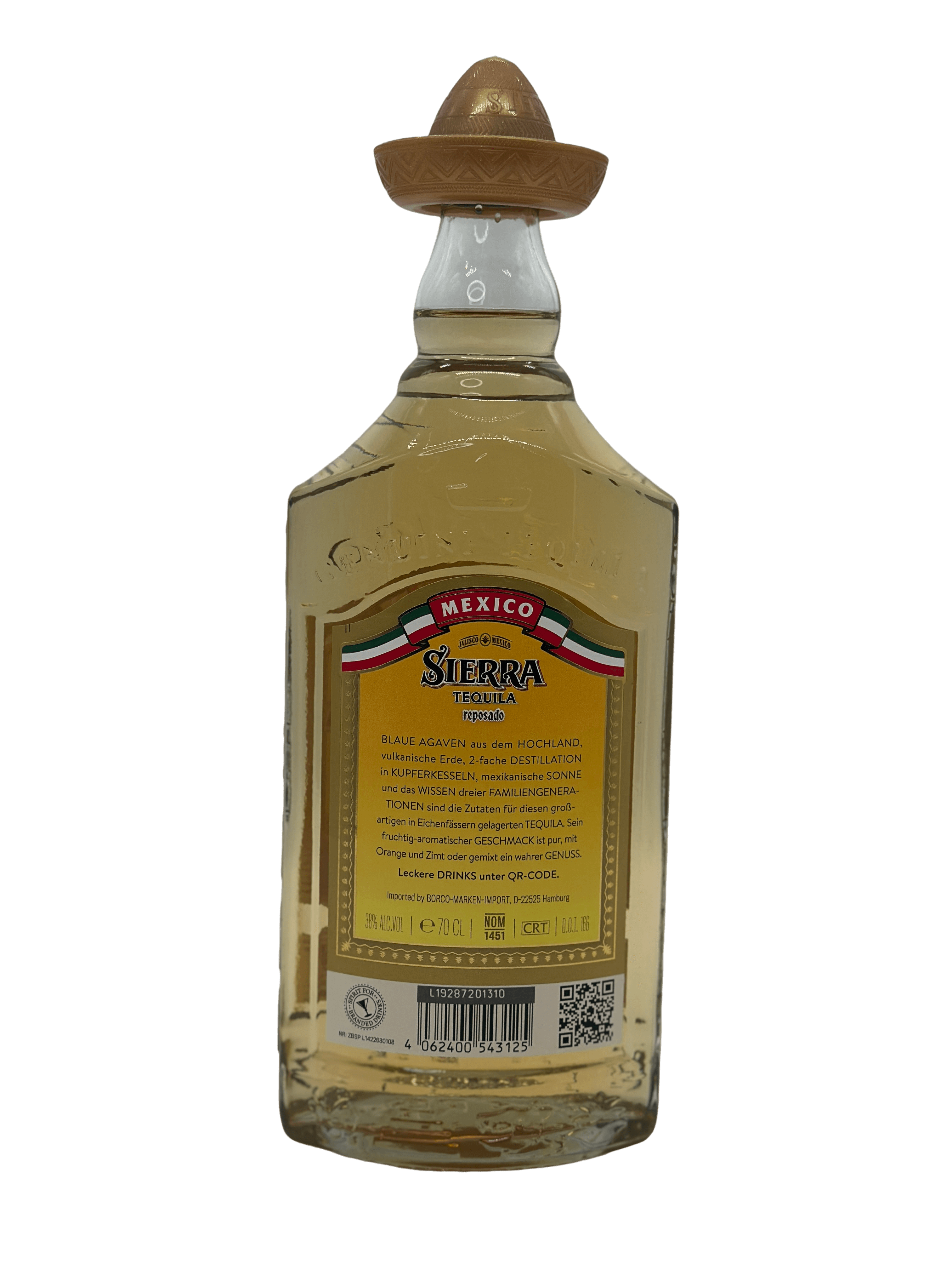 Mexico Sierra Tequila 0.7l Glas