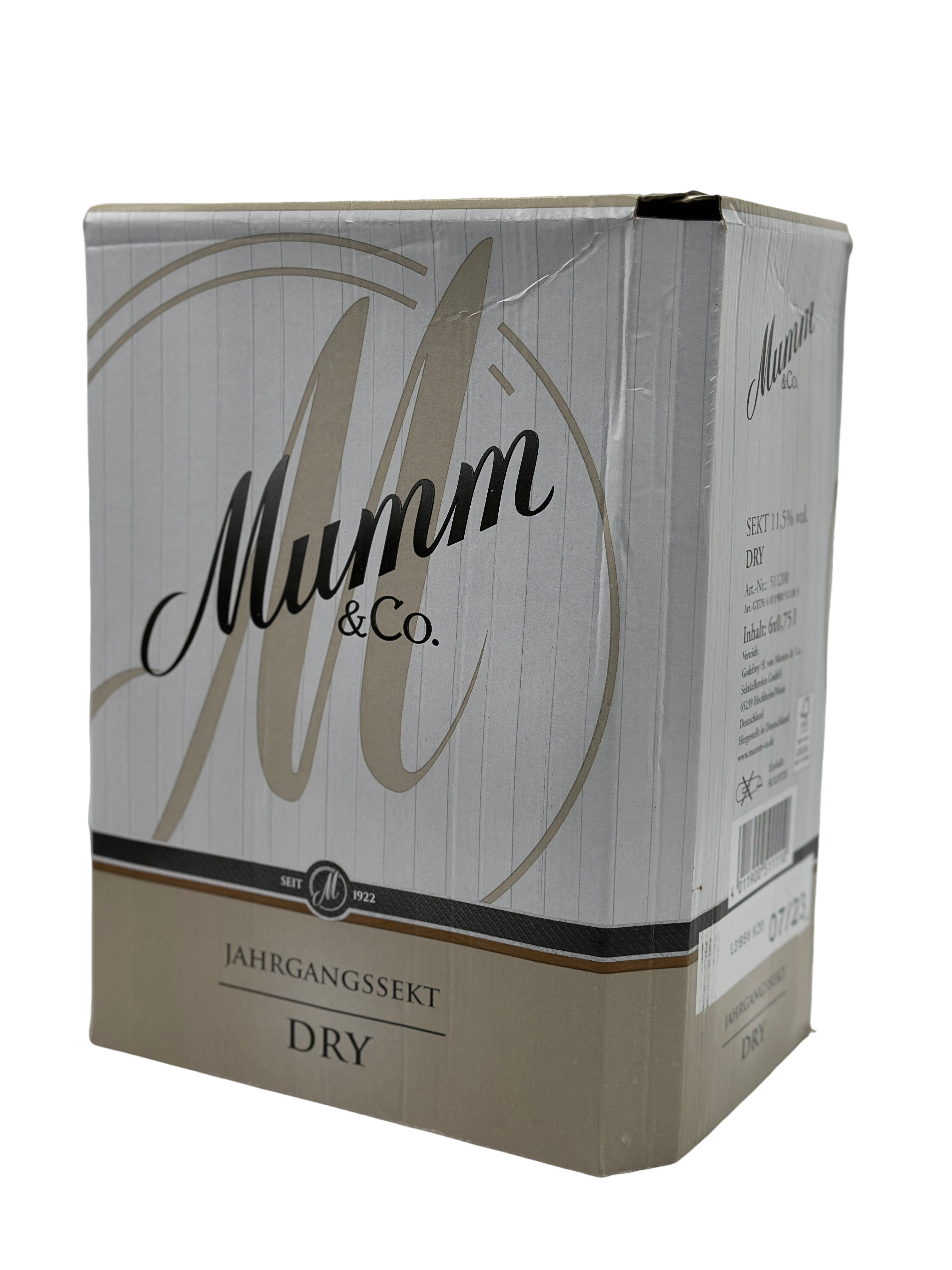 Mumm & Co Jahrgangssekt Dry 0.75l Glas