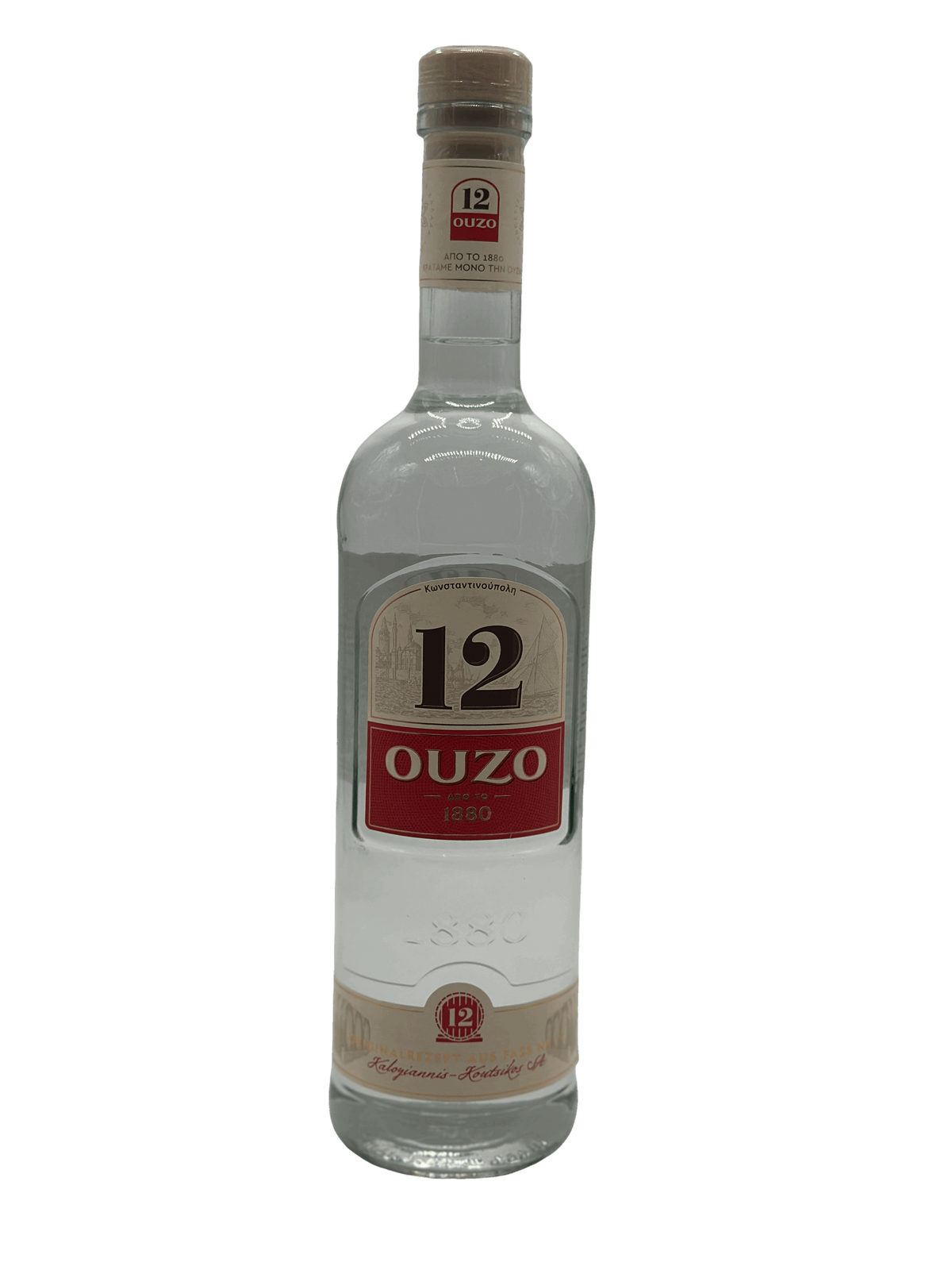 12 Ouzo 1880 0.7l Glas