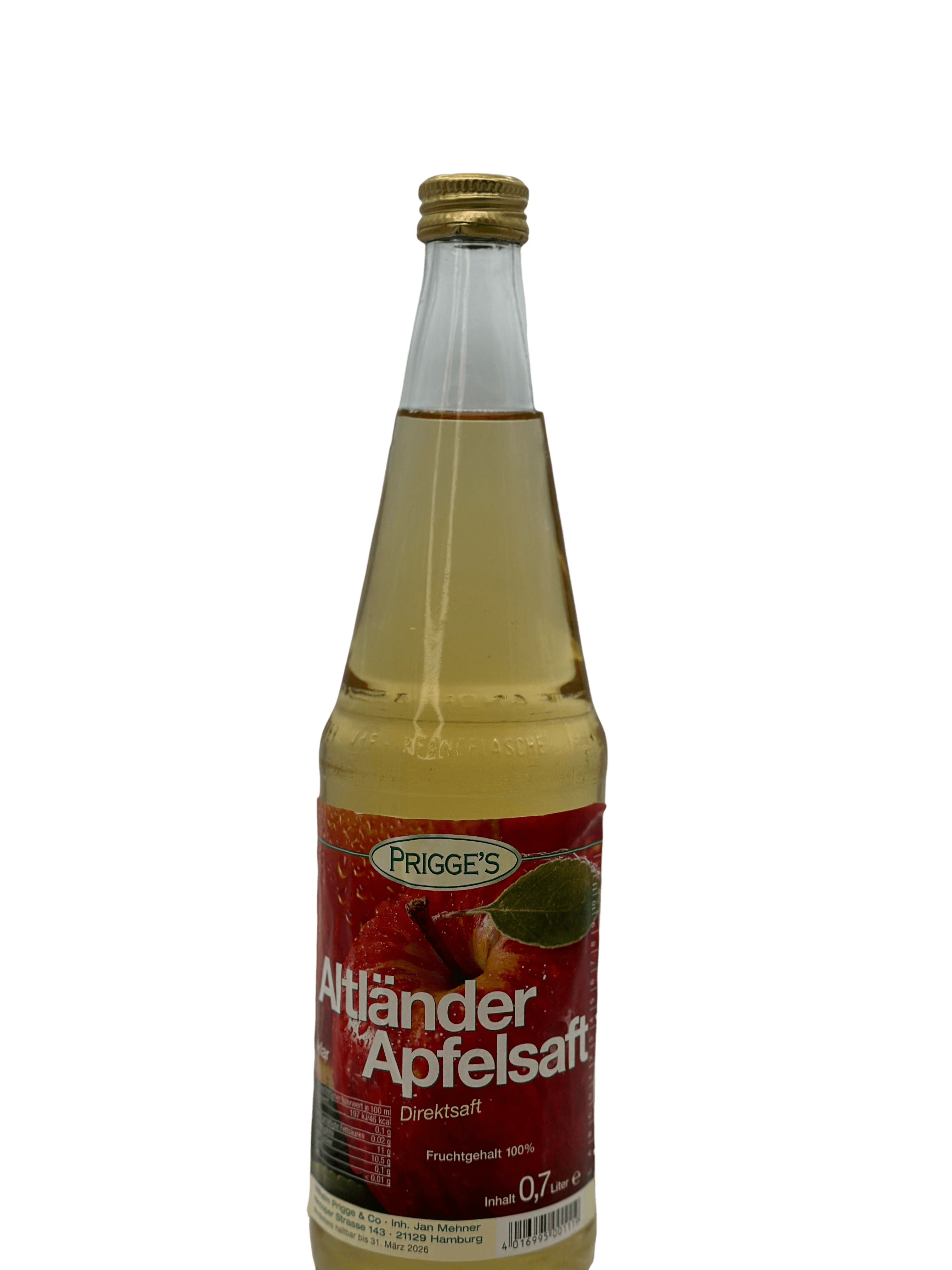 Prigge's Apfelsaft 12 x 0.7l Glas