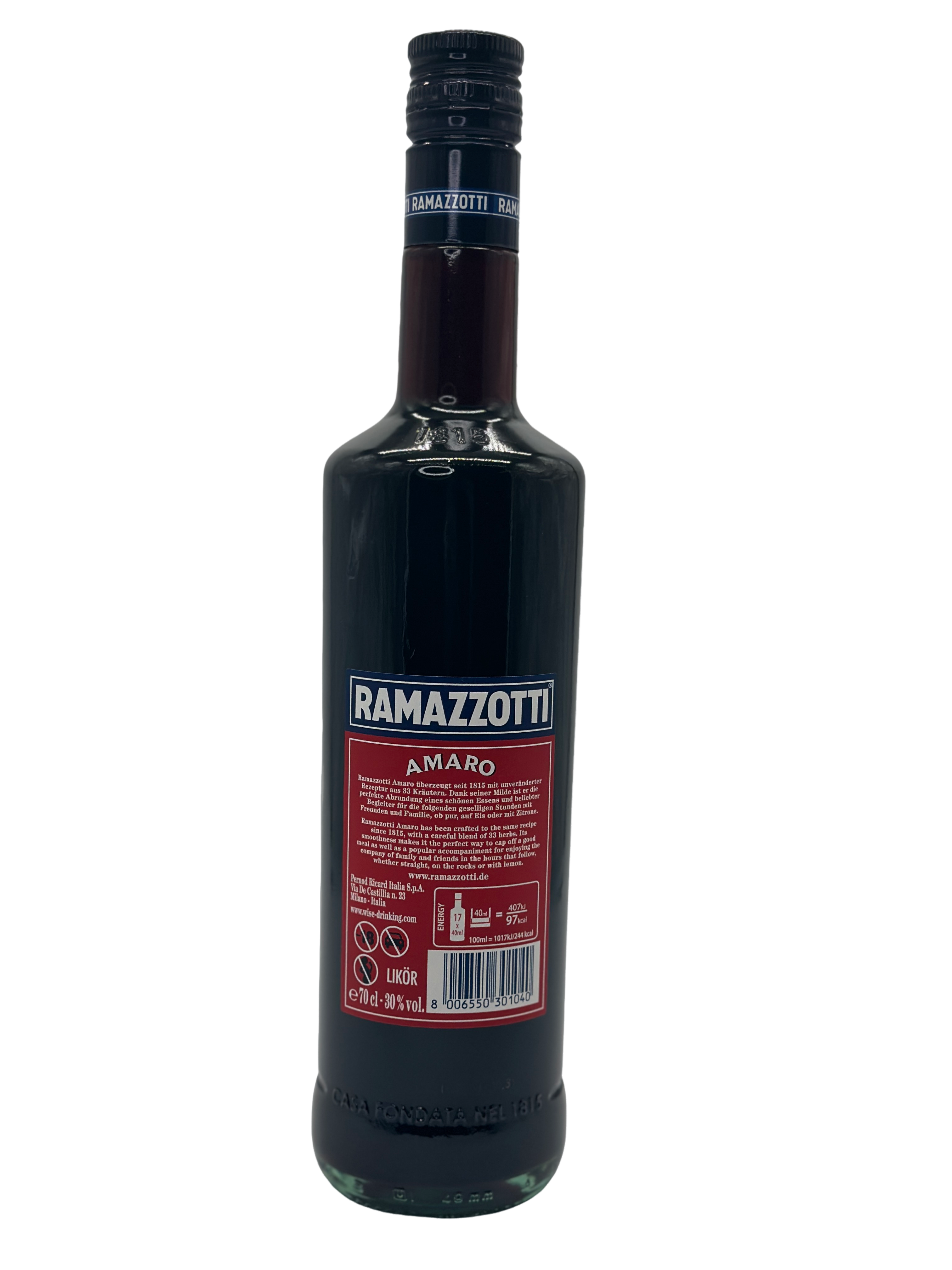 Ramazzotti Amaro Milano 0.7l Glas