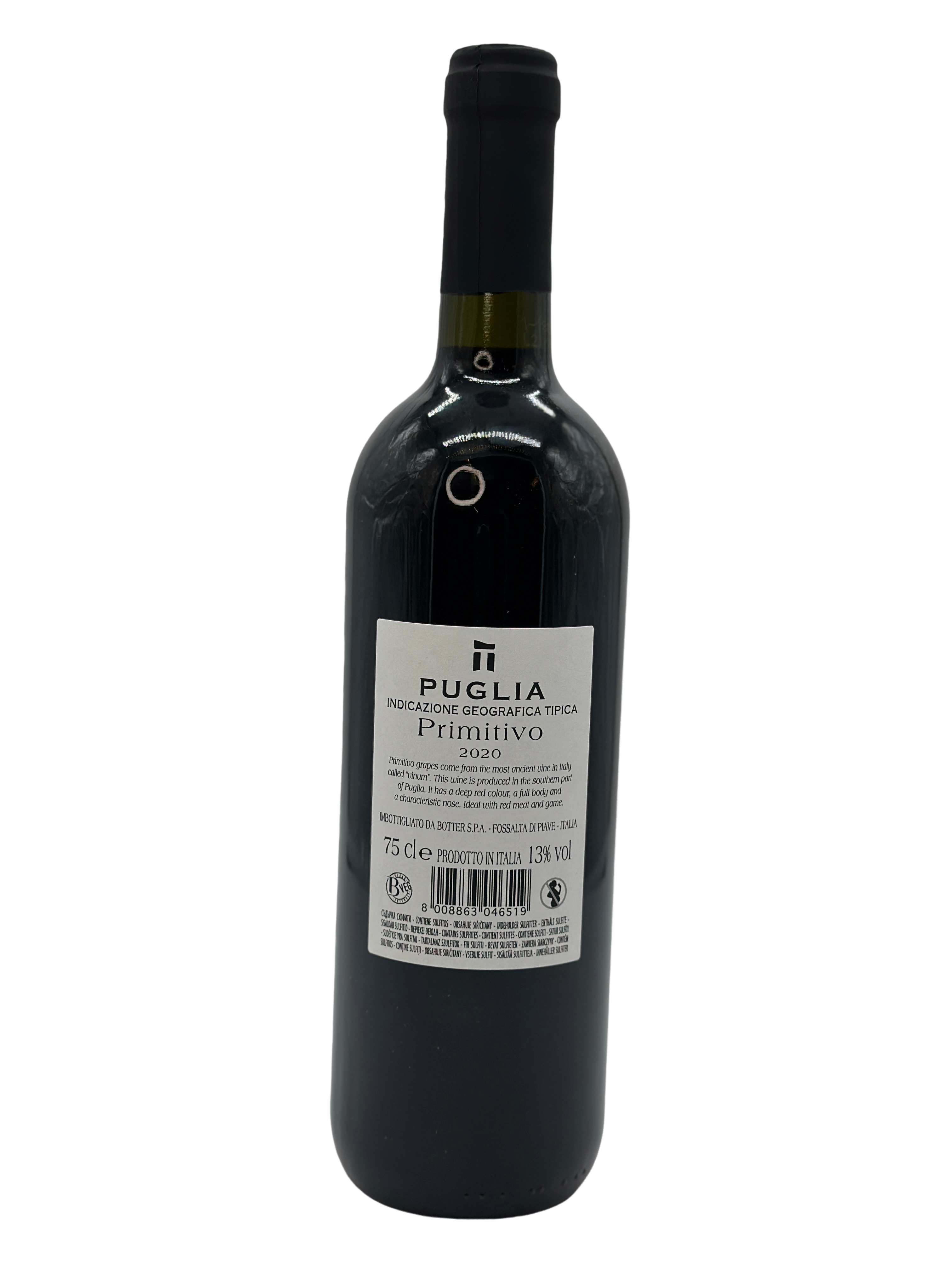 Tordelcolle Puglia Primitivo 2020 0.75l Glas